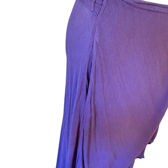 Free People Strappy Maxi Dress Bring on the Heat Gauze Wrap Skirt Purple Size S - Picture 7 of 15